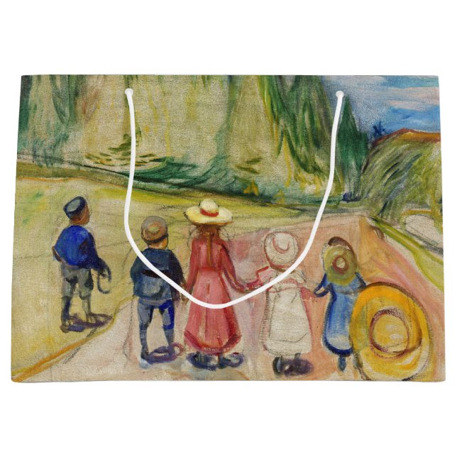Grand Sac Cadeau Edvard Munch - La forêt Fairytale (Devant)