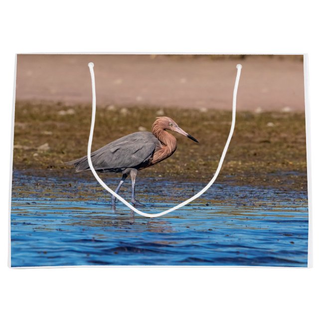 Grand Sac Cadeau Egret rouge sur North Beach (Devant)