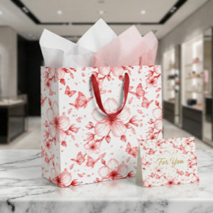 Grand Sac Cadeau Élégance de la Fleur de Cerisier