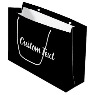 Grand Sac Cadeau Élégant Modèle de texte de script blanc sur noi