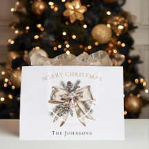Elegant Personalized Christmas Gift Bag