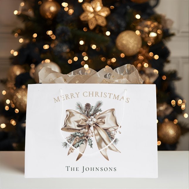 Grand Sac Cadeau Elegant Personalized Christmas Gift Bag (Créateur téléchargé)