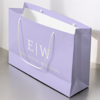Grand Sac Cadeau Élégant Professionnel Simple Monogramme Minimalist