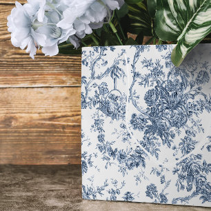 Grand Sac Cadeau Élégant Vintage Français gravé Floral Toile-Bl