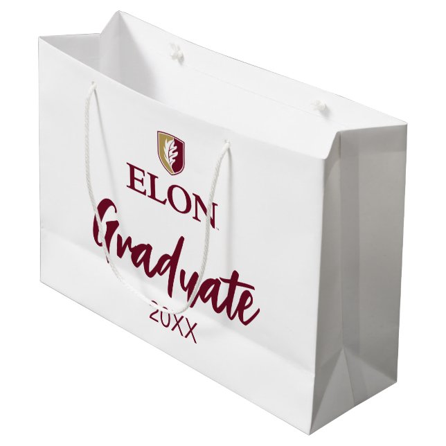 Grand Sac Cadeau Elon | Diplômé 20XX (Devant Angle)