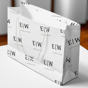 Grand Sac Cadeau Emballage d'entreprise commerciale à marque noire 
