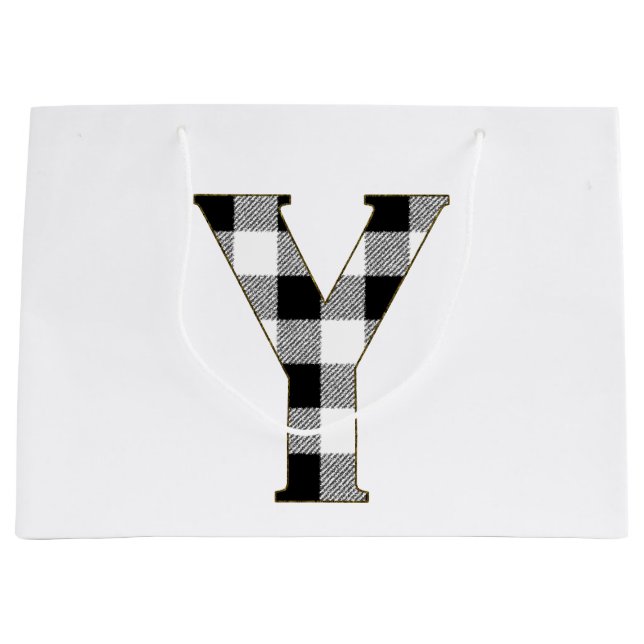 Grand Sac Cadeau en vichy vérifier Y (Devant)