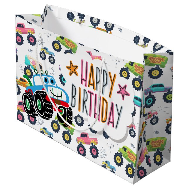 Grand Sac Cadeau Enfants Joyeux anniversaire (Dos Angle)
