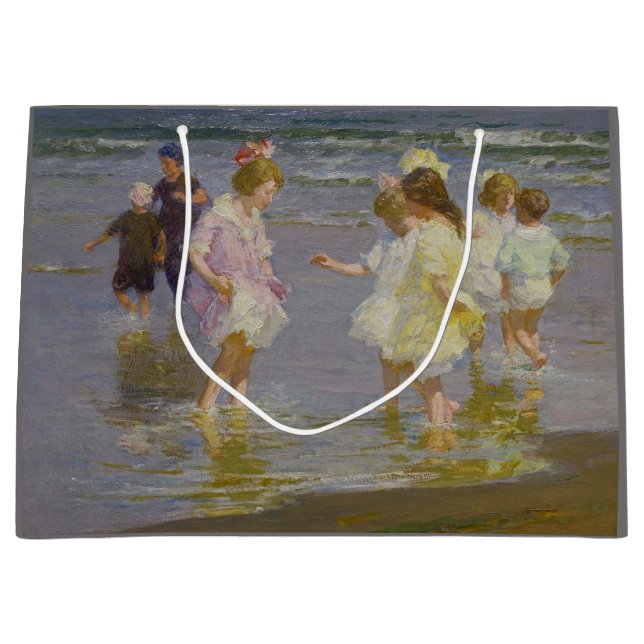 Grand Sac Cadeau Enfants marchant sur la plage (par E.H. Potthast) (Devant)