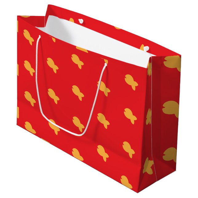 Grand Sac Cadeau Enfants Rouges (Devant Angle)