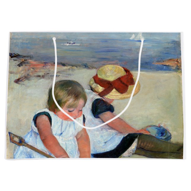 Grand Sac Cadeau Enfants sur la plage, Cassatt (Devant)