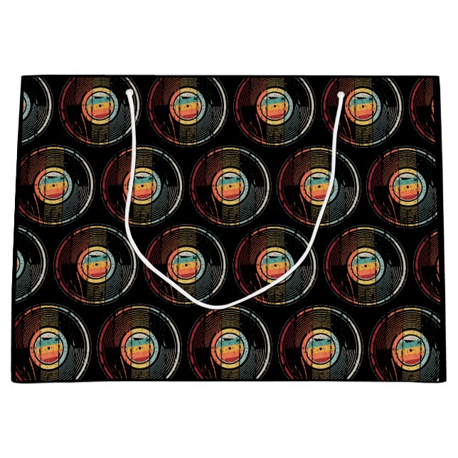 Grand Sac Cadeau Enregistrement Tourne-disque DJ pour auditeurs vin (Devant)