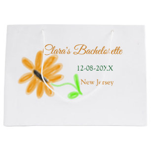 Grand Sac Cadeau Enterrement de vie de jeune fille ajoutez nom date