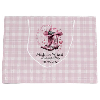 Grand Sac Cadeau Enterrement de vie de jeune fille Cowgirl Western