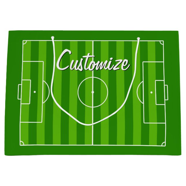 Grand Sac Cadeau Entraîneur/joueur de football Personnalisé Nom/Tex (Devant)