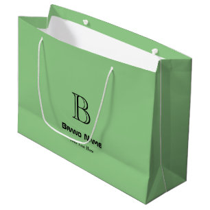 Grand Sac Cadeau Entreprise de mode personnalisée monogramme minima