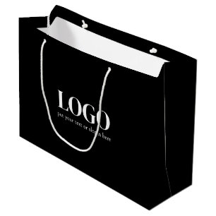 Grand Sac Cadeau Entreprise personnalisée noir et blanc