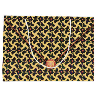 Grand Sac Cadeau Enveloppe de Cage Dorée