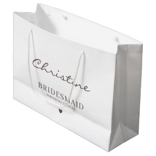 Grand Sac Cadeau Épouse minimaliste