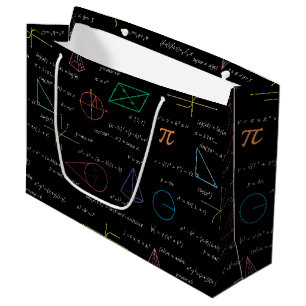 Grand Sac Cadeau Équations mathématiques colorées Formules mathémat