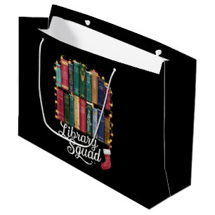 Grand Sac Cadeau Équipe de lecture de la bibliothèque de Noël amate