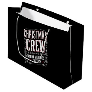 Grand Sac Cadeau Équipe de Noël Famille Équipe de Noël Correspondan