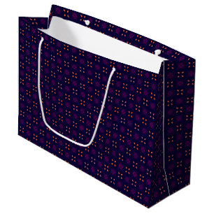 Grand Sac Cadeau Équipe sportive violette et orange School Spirit