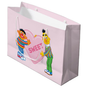 Grand Sac Cadeau Ernie & Bert Big Valentine's Heart