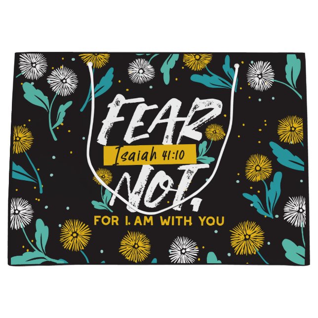 Grand Sac Cadeau Esaïe 41:10 - Peur Pas Un Verset De Bible Inspirat (Devant)