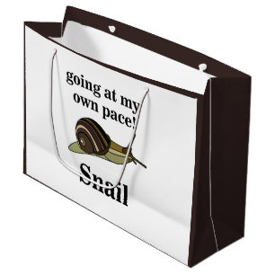 Grand Sac Cadeau Escargot Qui Va À Mon Propre Pace Drôle Escargot