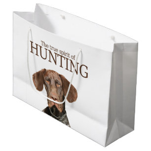 Grand Sac Cadeau Esprit vrai grisâtre brillant de la chasse