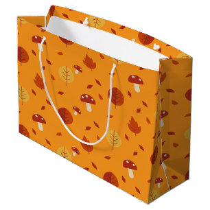 Grand Sac Cadeau Essence d'automne, art saisonnier inspiré de la na