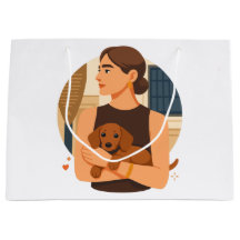 Esthétique moderne de maman de chien avec un chiot
