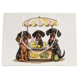 Grand Sac Cadeau Étal de limonade de chiens teckel