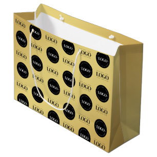 Grand Sac Cadeau Étape de deux logos personnalisée Répéter le dégra