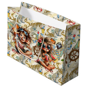 Grand Sac Cadeau Été Fun Wrapper Papier
