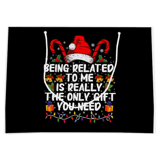 Grand Sac Cadeau Être Lié À Moi Est Vraiment Le Seul Don (Devant)