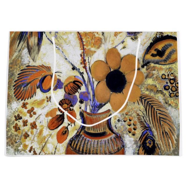 Grand Sac Cadeau Etruscan vase with Flowers, Redon (Devant)