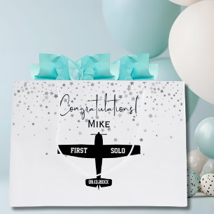 Grand Sac Cadeau Étudiant pilote premier avion solo sur mesure