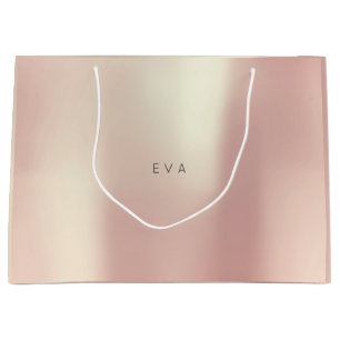 Grand Sac Cadeau EVA Rose Gold Blush Pearly Minimal Cadeau