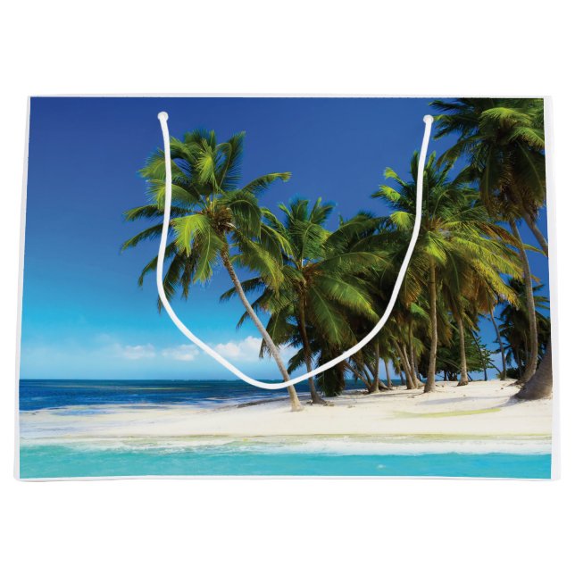 Grand Sac Cadeau Exotic beach throw pillow (Devant)