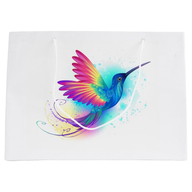 Grand Sac Cadeau Exotic Rainbow Hummingbird (Devant)