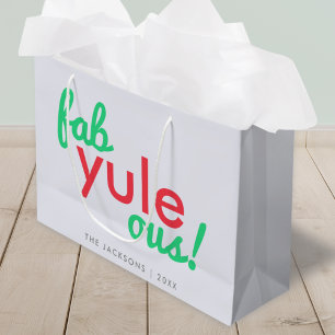 Grand Sac Cadeau Fab Yule Ous Fabuleux Noël élégant Fun Fab