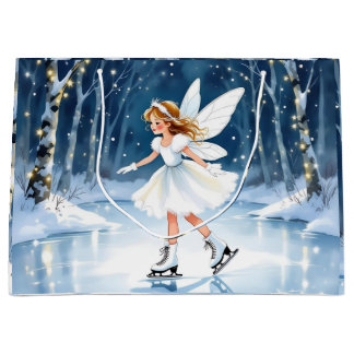 Grand Sac Cadeau Fairy Ice Skating in and Enchanted Forest
