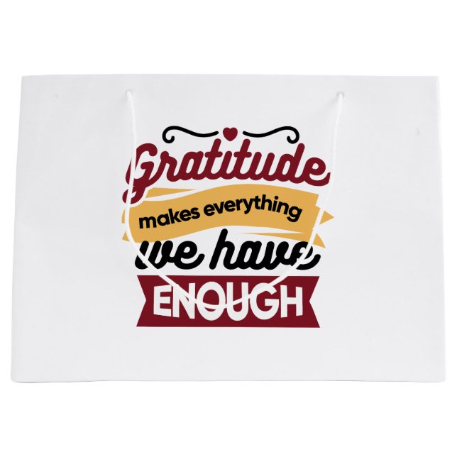 Grand Sac Cadeau Faith and Gratitude Artwork – Uplifting Christian  (Devant)