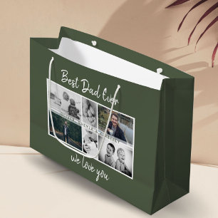 Grand Sac Cadeau Father with Kids and Family Dad Photo Collage