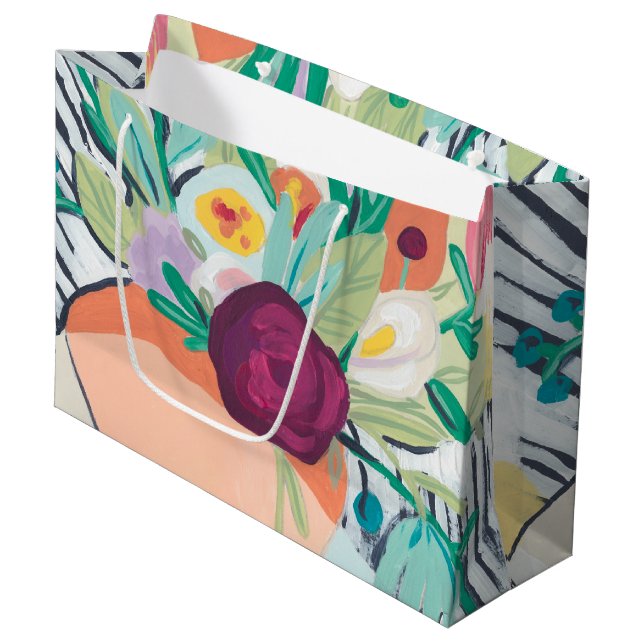 Grand Sac Cadeau Fauvist Floral II (Devant Angle)