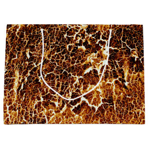 Grand Sac Cadeau Faux Hot Lava Texture