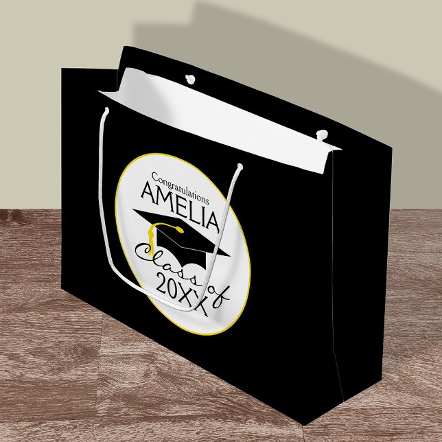 Grand Sac Cadeau Félicitations à la classe de graduation personnali (Créateur téléchargé)