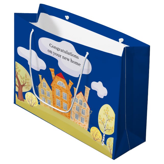 Grand Sac Cadeau Félicitations au nouveau parti national (Devant Angle)